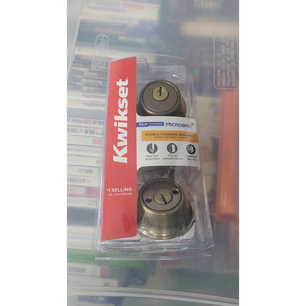 Kwikset 665 Polished Brass Double Cylinder Deadbolt‎ Door Lock SAME KEYS